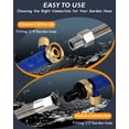 thumbnail image 3 of Buse à Jet Améliorée pour Boyau d'Arrosage, Baguette de Laveuse Électrique Hydro Jet, Outils de Laveuse Haute Pression avec 2 Buses Différentes et Raccords Rapides pour Boyau, 3 of 6
