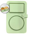 thumbnail image 1 of Dvruxg Boîte à Collations en Silicone à Double Compartiment, Contenant à Lunch Réutilisable et Étanche, Plateau à Condiments Pliable pour Dîners, 1 of 5