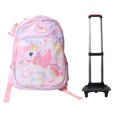 thumbnail image 1 of Sac d'École pour Enfants à Roulettes, Portable, Économie d'Effort, Multiples Poches, Réfléchissant, Sac à Dos Trolley pour Enfants à 2 Roues pour Voyage, 1 of 7