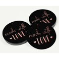 thumbnail image 3 of Inkdotpot Pack Of 100 Real Rose Gold Foil Paper Tags Made With Love Text Favor Hang Tags, 3 of 6