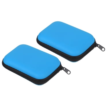 Unique Bargains Étui à Fléchettes, Lot de 2 Rangement de Transport pour Fléchettes en EVA avec Poches en Maille, Bleu
