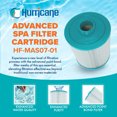 thumbnail image 2 of Hurricane HF-MAS07 Advanced Filter Cartridge for PMA40L-F2M and Filbur FC-0418, 2 of 6