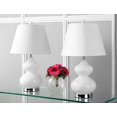 thumbnail image 4 of Safavieh Eva Double Gourd Glass Lamp in White (Set Of 2), 4 of 6
