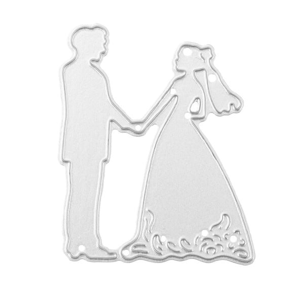 KAKOWELY die cuts for making Cutting Dies Metal Stencil Template Mould DIY Metal Embossing Stencil For Album Scrapbooking Paper Art Craft Decor (Bride and Bridegroom)