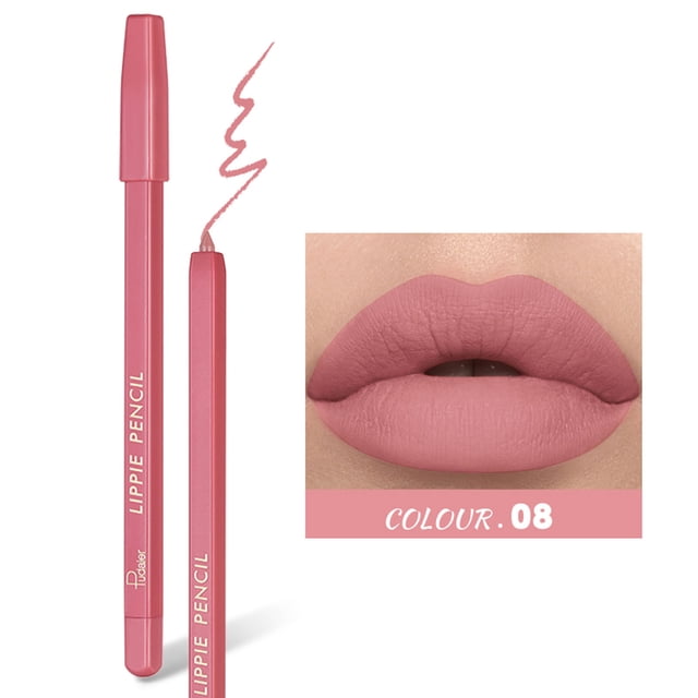 Aursykel 12 Colors Lip Liner and Lipstick Set Long Lasting 24 Hour Wear Waterproof Sweatproof Easy Apply Non Fading High Color Rendering Perfect for Office Date Shopping Summer