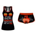 thumbnail image 1 of Ensemble de Chemises Sans Manches Imprimées pour Femmes Ensemble de Shorts à Cordon d'Halloween EAN13, 1 of 5