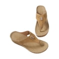 thumbnail image 1 of yulier Sandales à Plateforme Demi-Compensée pour Femmes, Sandales de Plage à Plateforme, T-Strap Ajouré, Sandales de Plage à Plateforme Compensée, Élégantes pour la Plage, à Enfiler, Claquettes Confortables, 1 of 5