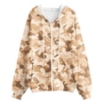 thumbnail image 4 of WZXFASHION Women'S Fashionable And Simple Zipper Hooded Drawstring Pocket Cardigan Sweatshirt 50% Off Clearance half zip hoodie, 4 of 4