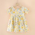 thumbnail image 2 of LUOGENLI Robe Bébé Robes pour Bébés Filles Robe Maxi avec Poches pour Filles Jaune Pâle 2-3 Ans, 2 of 4