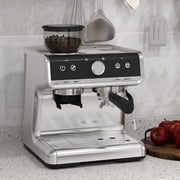 20 Bar Semi-Automatic Espresso Coffee Machine with Built-In Conical Burr Grinder & Milk Steam Wand, Supports Single & Double Shot Brewing, Professional Home Barista Coffee Maker