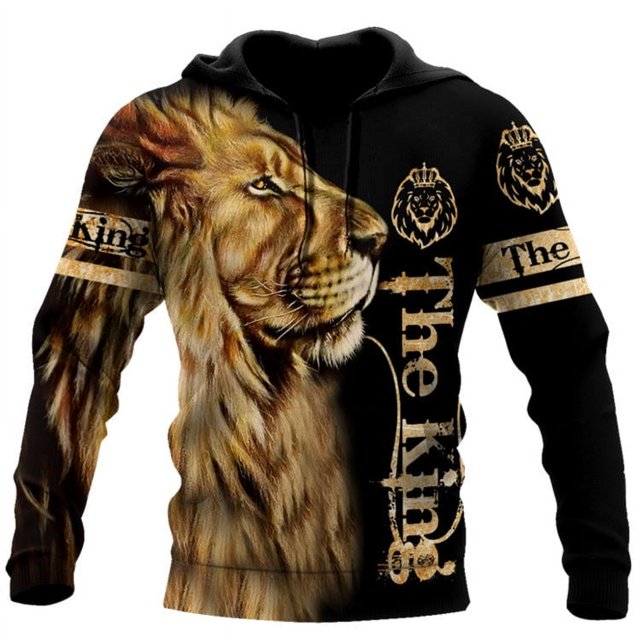 Chandails à Capuchon pour Hommes, Imprimé Animal cool, Rue (H, S)