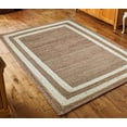 thumbnail image 1 of Indian Handmade Braided Pure Jute with White Design Area Rugs , Floor Decor Carpet Size 3 x 3 Square Feet ( 90 cm x 90 cm ), 1 of 4