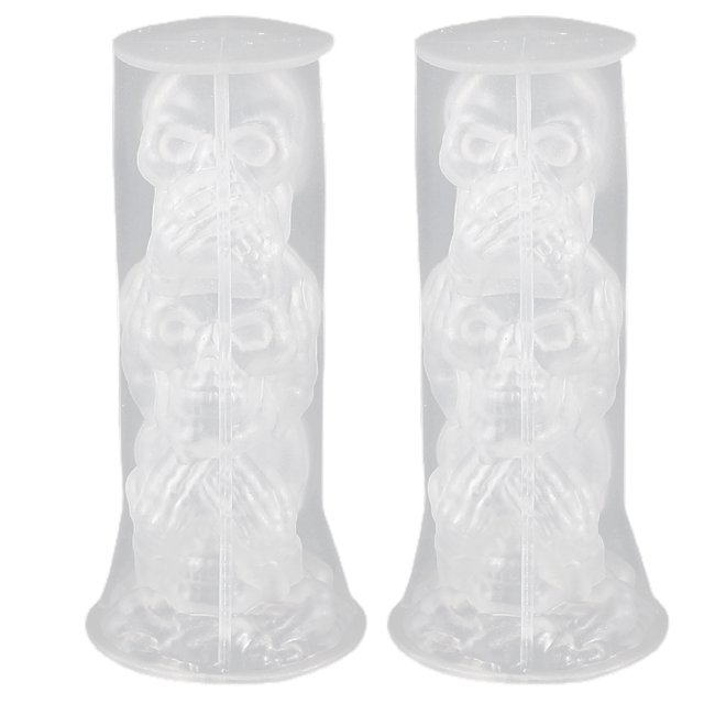 LCXmlly Silicone Making Mold DIY Ghost Tombstone Skull Silicone Mold Set Desktop Decoration Homemade Aromatherapy Scented Making Gypsum 2Pcs