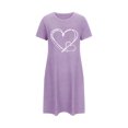 thumbnail image 4 of Cameland Chemises de Nuit à Manches Courtes pour Femmes Grande Taille, Douces et Confortables, Chemise de Sommeil Décontractée à Imprimé, Robe de Nuit pour Femmes, 4 of 4