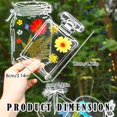 thumbnail image 3 of 20PC Large Size Bookmark Flower Page Clips Bookmarks Children Handmade DIY Transparent Flower Page Glass Bottle Wishing Bottle Sticker, 3 of 9