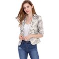 thumbnail image 2 of INSPIRE CHIC Blazer à Imprimé Floral Ouvert pour Femmes, 2 of 7