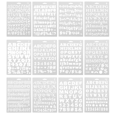 12Pcs Painting Stencils Alphabet Templates Art DIY Stencils for Journal