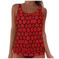 thumbnail image 1 of Gibobby Two Piece Tankini Bathing Suits for Women One Shoulder Swim Top with Bottom Swimsuits(Red,3XL), 1 of 7