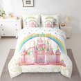 thumbnail image 2 of Erosebridal Fantasy Princess Bed in a Bag Queen size, Magical Castle Bed Set, Rainbow Decor, Reversible, 2 of 5