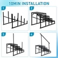 thumbnail image 1 of BeesClover 4 RV Step Stool with Handrail, Portable Pool Ladder with Non-Skid Tapes, Camper Steps for RV, Mobile Home Stairs Travel Trailers, Camper, Ground-Pool for Indoor & Outdoor, 1 of 7