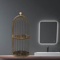 thumbnail image 2 of facefd Perfume Rack Makeup Jewelry Display Shelf Creams Tray dressing table Black gold 2 Tier, 2 of 9