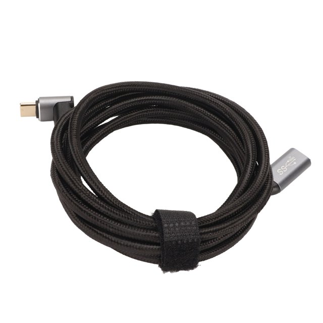 USB C 3.2 Male to Female Cable, PD100W Fast Charging 10Gbps 4K At 60Hz USB C Charging Cable, Right Angle USB C Extension Cable for Steam Deck Game Consoles