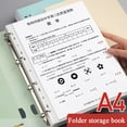 thumbnail image 4 of 4 Hole Binder Learning Supplies A4 Binder D-Type Punch Folder Office Storage File Ring Waterproof Test Paper Data Storage Folder, 4 of 6