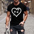 thumbnail image 2 of FAIWAD Men Summer Tops Short Sleeve Round Neck Printed T-Shirts Slim Stretch Workout Tops, 2 of 5