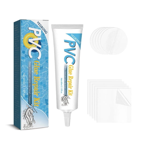SharkTRUE Durable PVC Repair Glue & Subsidies: Waterproof, Strong Adhesion for Inflatables