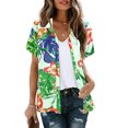 thumbnail image 1 of Innerwin Chemises à Manches Courtes Blouse pour Femmes Col à Revers Élégant Tops Figure 5 S, 1 of 1