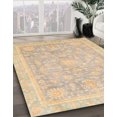 thumbnail image 2 of Ahgly Company Tapis d'Intérieur Ronds Abstraits Orientaux Bruns, 6 Pieds Rond, 2 of 6