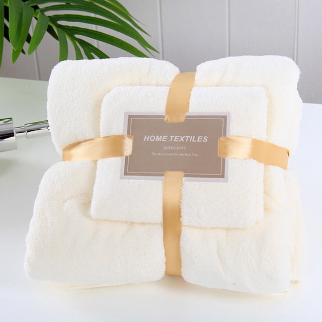 RYRDWP Coton 2 en 1 Serviette de Bain et Serviette de Bain Set de 2pc
