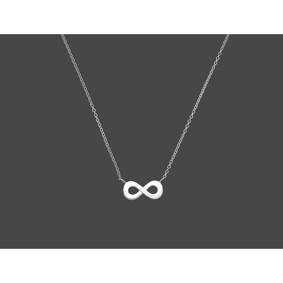 Thea 925 Sterling Silver Infinity Necklace for Women – Hand-Polished with E-Coat Finish, 45 cm Chain, Hypoallergenic & Tarnish-Resistant
