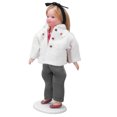 thumbnail image 3 of Miniature Personnes en Porcelaine, Poupée Fille en Céramique Réaliste, Modèle de Maison de Poupée DIY, Modèle de Personnage de Maison de Poupée avec Support, Design Flexible pour Échelle 1/12, 3 of 8