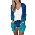 thumbnail image 2 of Jsaierl Fall Cardigans for Women Plus Size Open Front Cardigan Dressy Casual Long Sleeve Cardigan Sweaters Gradient Print Lightweight Kimono with Pockets, 2 of 4