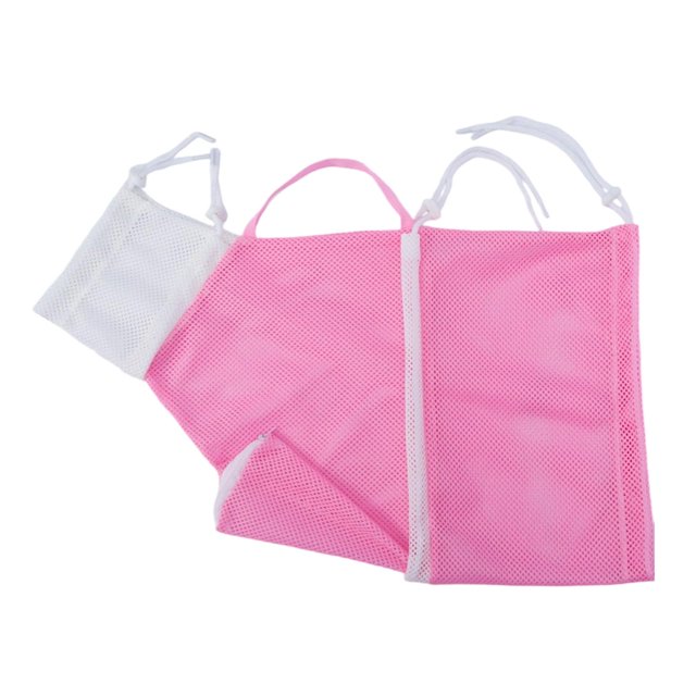 Bunblic Cat Bathing Bag Anti Scratch Adjustable for Keeping Calm Ears Clean Pet Wash Pink White