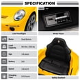 thumbnail image 4 of VOLTZ TOYS Officially Licensed RUF Porsche 911 24V Kids Ride-On Car, Motorized Luxury Sport Toy Vehicle with Parent Remote Control, Open Doors, LED Lights & Music, Yellow, 4 of 6