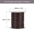 thumbnail image 2 of Unique Bargains Beading Thread Bracelet Weave Bead Craft Cord 2mm 78M/Roll (85-Yards) Decorative String, Dark Brown, 2 of 7