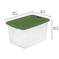 thumbnail image 3 of Sterilite 64 Qt Latching Clear Plastic Holiday Storage Container, (18 Pack), 3 of 10