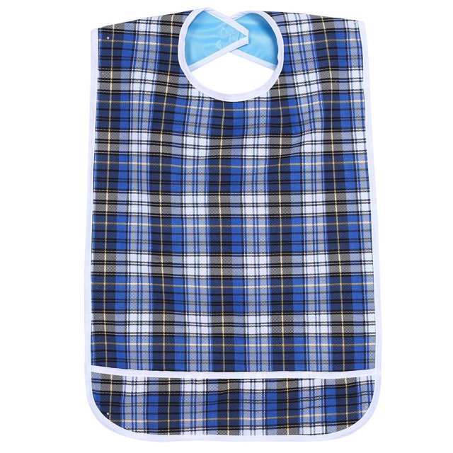 WALFRONT 3Colors Waterproof Adult Elder Mealtime Bib Washable Dinning Aid Clothes Protector