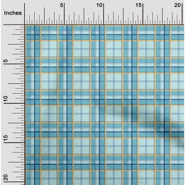 oneOone Cotton Poplin Fabric Madras Check Print Sewing Fabric BTY 56 Inch Wide