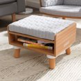 thumbnail image 3 of KidKraft 18560 Chaise de Lecture Rembourrée pour Enfant de Milieu du Siècle avec Ottoman de Rangement, Gris, 3 of 8