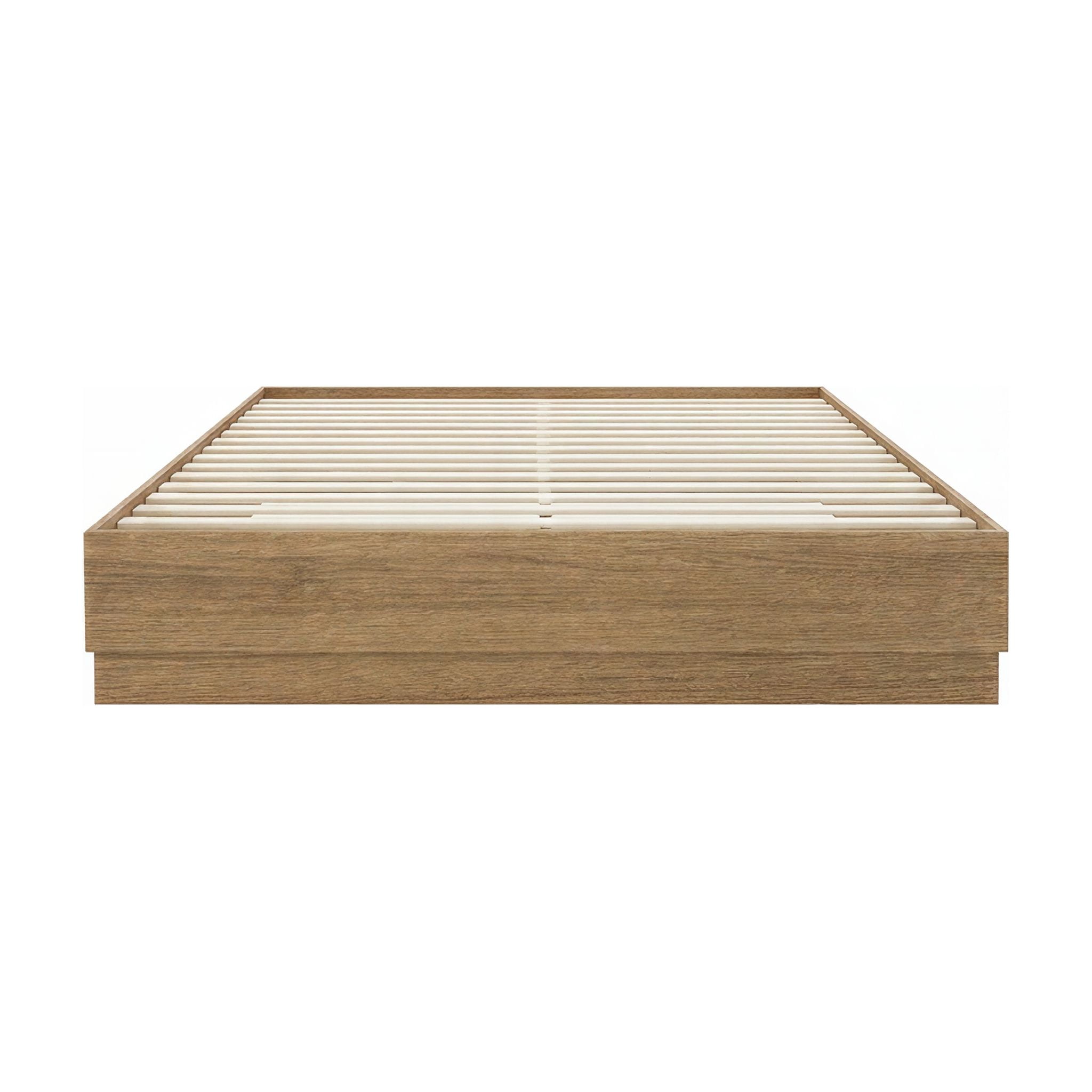 Cadre de lit plateforme Nexera Milano King, chêne brun