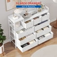 thumbnail image 2 of Garvee Commode en Tissu à 9 Tiroirs avec Station de Recharge, Tour de Rangement pour Chambre, Garde-Robe et Salon, Blanc, 2 of 10