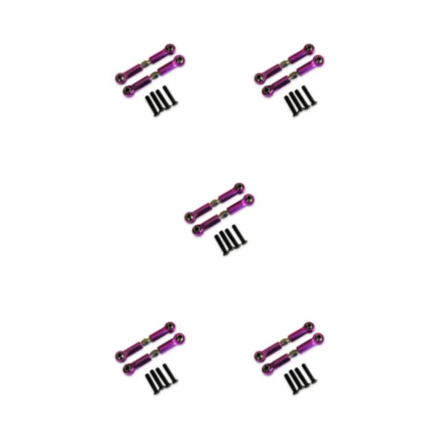 Smilepp Aluminum Alloy Front Rear Servo Link For 1/18 Hobbico Dromida RC Car S Performance With Premium Aluminum Alloy Front purple 5Set