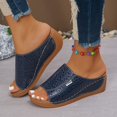thumbnail image 3 of IUJSOY Womens Sandals Comfortable Platform Wedge Sandals Retro Pattern Slip on Summer Slippers, 3 of 8