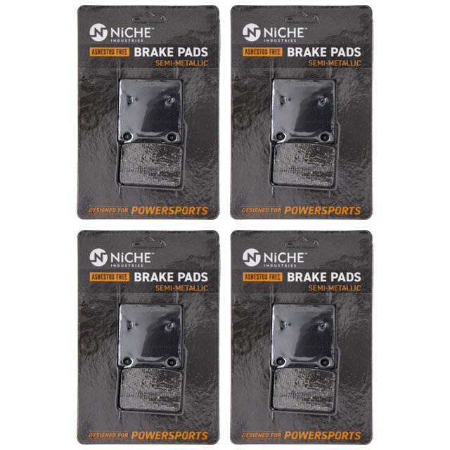 Niche Rear Brake Pad for Kawasaki Ninja ZX12R Semi-Metallic Motorcycle 4 Pack 519-KPA2431D
