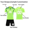 thumbnail image 4 of Custom Football Kit Set for Adult and Child, Name Number Team Logo DIY Family Match Personalized Jersey Shirt Shorts Set, Dad and Son Matching Outfits Light Green S, 4 of 6