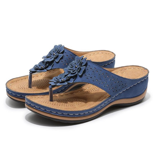 CAROOTU Sandales Orthopédiques pour Femmes Confort Premium Sandale Plate Décontractée pour l'Été Randonnée Marche en Plein Air