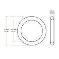 thumbnail image 3 of Fluorine Rubber O Rings, 60mm OD, 55.2mm Inner Diameter, 2.4mm Width, Seal Gasket Green 10 Pcs, 3 of 3